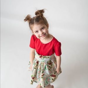 Handmade boutique NWT red, white, green Christmas dress 4T